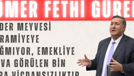 CHP’li Ömer Fethi Gürer: “Ejder meyvesi ikramiyeye sığmıyor, emekliye reva görülen bin lira vicdansızlıktır”