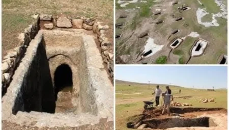 Adıyaman’daki 1800 Yıllık Turuş Kaya Mezarları Tarihe Işık Tutuyor