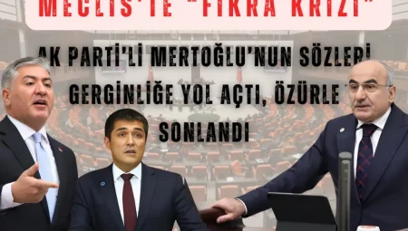 Meclis’te “fıkra krizi”: AK Parti’li Mertoğlu’nun sözleri gerginliğe yol açtı, özürle sonlandı