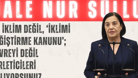 CHP’li Süllü: “Bu iklim değil, ‘iklimi değiştirme kanunu’; çevreyi değil kirleticileri aklıyorsunuz”
