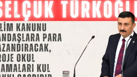 İYİ Partili Türkoğlu’ndan çifte tepki: ‘İklim Kanunu yandaşlara para kazandıracak, proje okul atamaları kul hakkı gasbıdır’