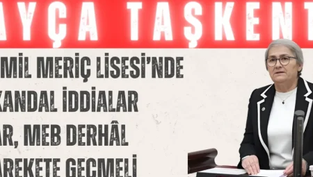 Ayça Taşkent: ‘Cemil Meriç Lisesi’nde skandal iddialar var, MEB derhâl harekete geçmeli’