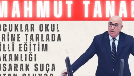 Mahmut Tanal: “Çocuklar okul yerine tarlada, Millî Eğitim Bakanlığı susarak suça ortak oluyor”