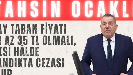Tahsin Ocaklı: ‘Çay taban fiyatı en az 35 TL olmalı, aksi hâlde sandıkta cezası olur’