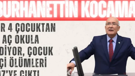 İYİ Partili Burhanettin Kocamaz: ‘Her 4 çocuktan 1’i aç okula gidiyor, çocuk işçi ölümleri 907’ye çıktı’