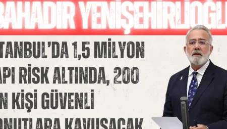 Bahadır Yenişehirlioğlu: ‘İstanbul’da 1,5 Milyon Yapı Risk Altında, 200 Bin Kişi Güvenli Konutlara Kavuşacak’