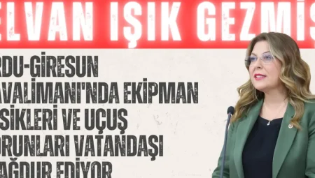 Elvan Işık Gezmiş: ‘Ordu-Giresun Havalimanı’nda Ekipman Eksikleri ve Uçuş Sorunları Vatandaşı Mağdur Ediyor’