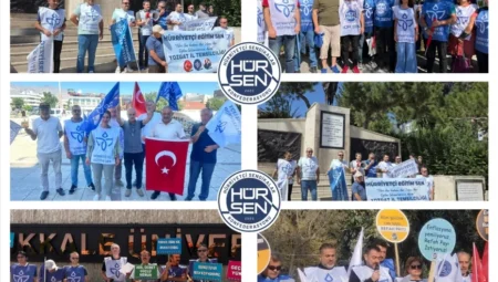 Hür-Sen, hükümetin memur ve emekliye zam teklifini protesto ederek tüm illerde eş zamanlı eylem yaptı